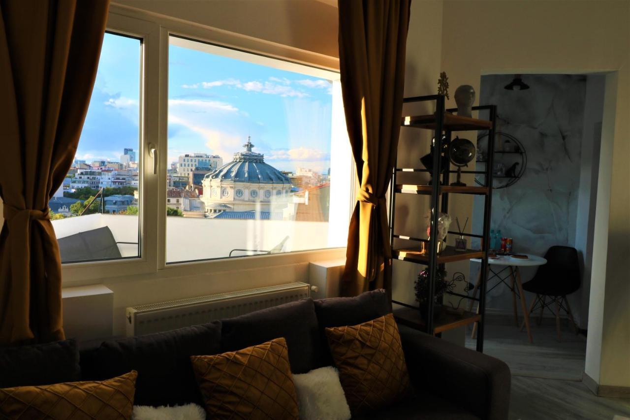 Athenee Palace Apartment - Panoramic View Terrace & Balcony - Free Minibar 布加勒斯特 外观 照片